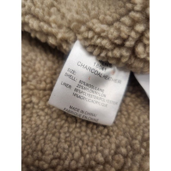 Woolrich Mens‎ Sherpa Lined Vest Dark Gray Full Zip Pockets Size L Barn Core Vtg - Picture 8 of 10